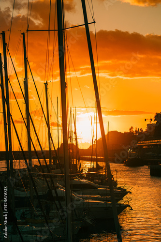 sunset on the beach