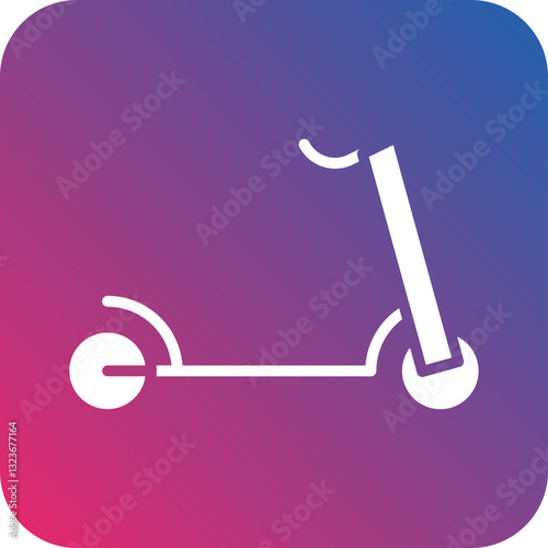 Kick Scooter Icon Style