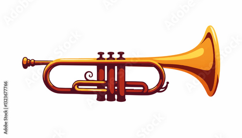 Trumpet illustration in vibrant colors