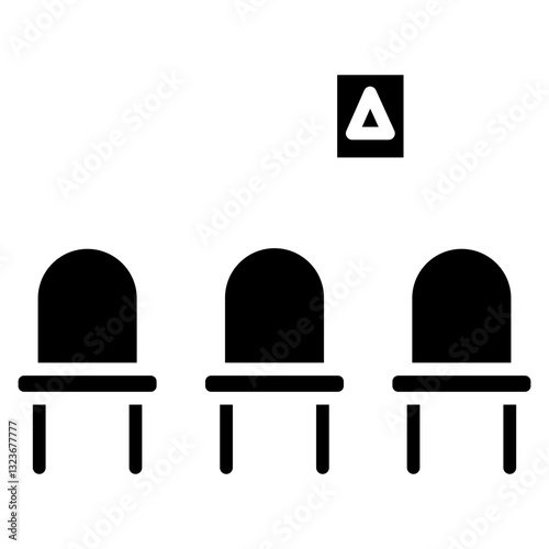Waiting Room Line Icon Style
