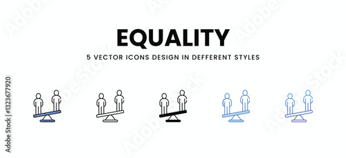 Equality vector icons set stock illustration