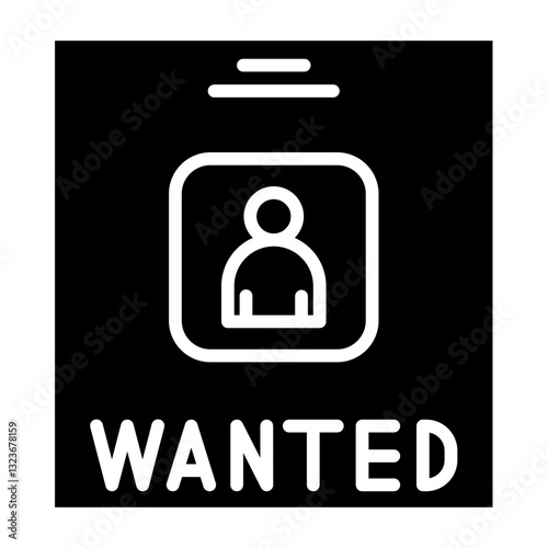 Wanted Line Icon Style