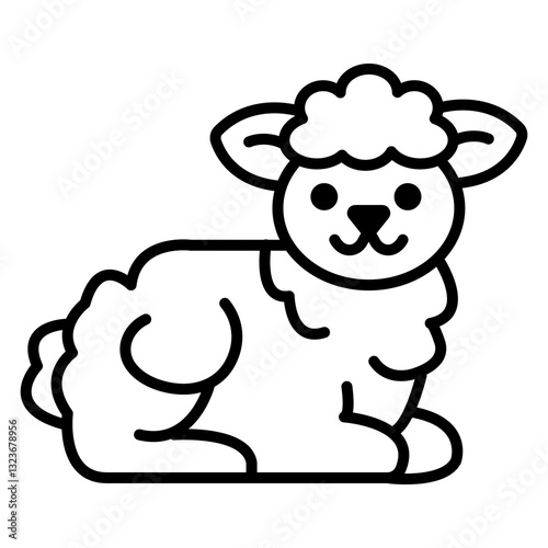 
Illustration showing a black icon of an attribute for the Easter holiday, on a white background