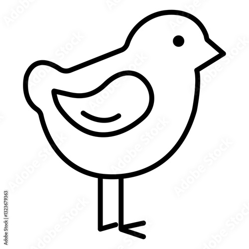 
Illustration showing a black icon of an attribute for the Easter holiday, on a white background