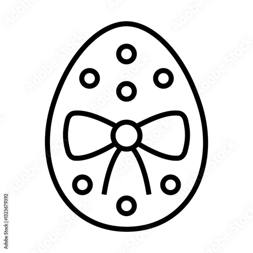 
Illustration showing a black icon of an attribute for the Easter holiday, on a white background