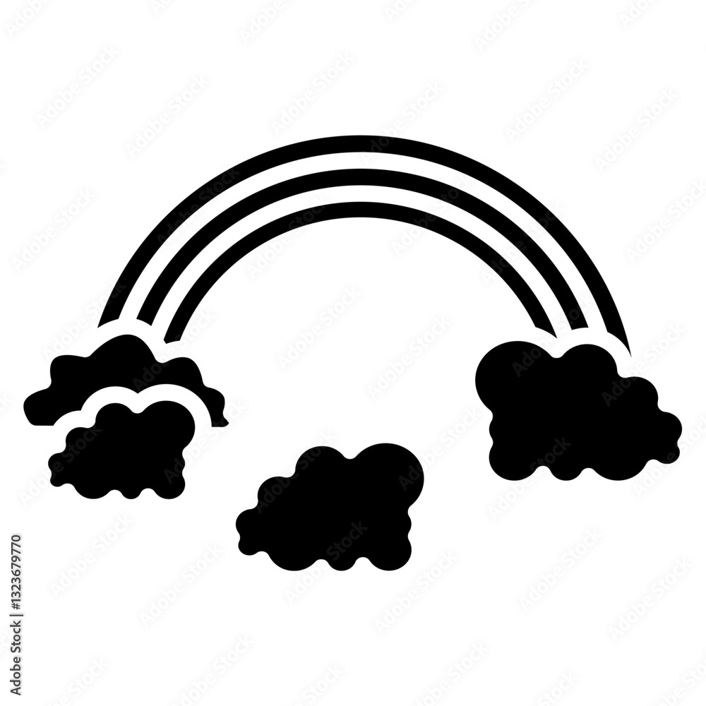 Rainbow Line Icon Style