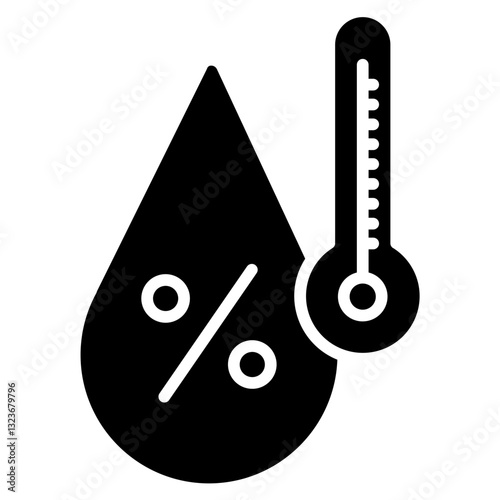 Humidity Line Icon Style