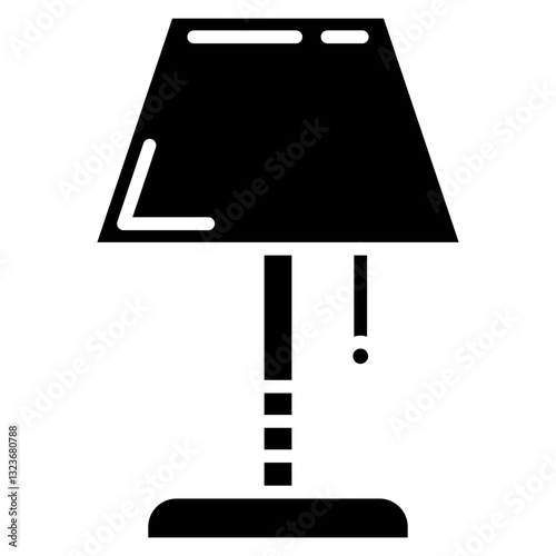Table Lamp Line Icon Style