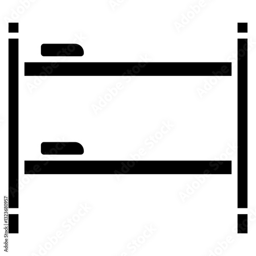 Bunk Bed Line Icon Style