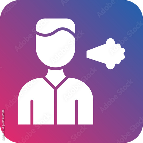 Shortness Of Breath Icon Style