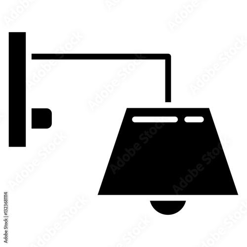 Wall Lamp Line Icon Style