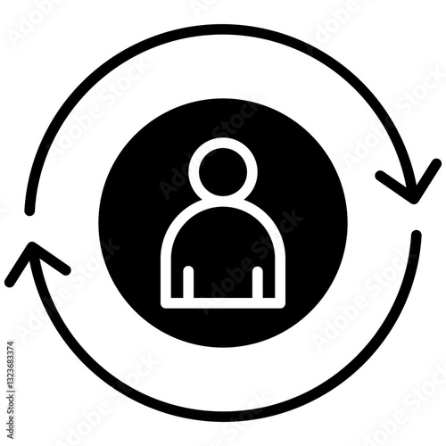 Returning Visitor Line Icon Style