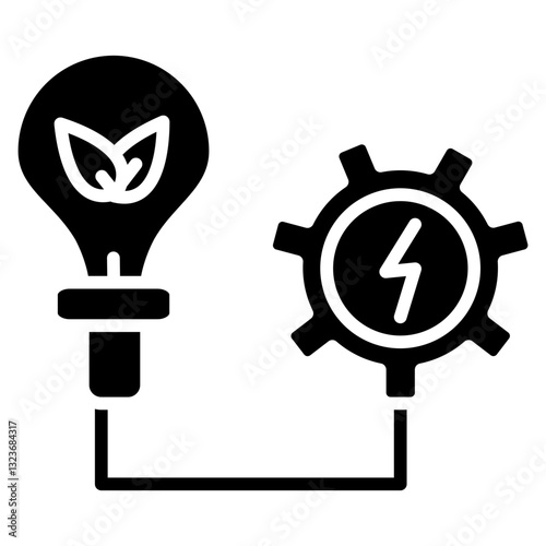 Sustainable Energy Line Icon Style