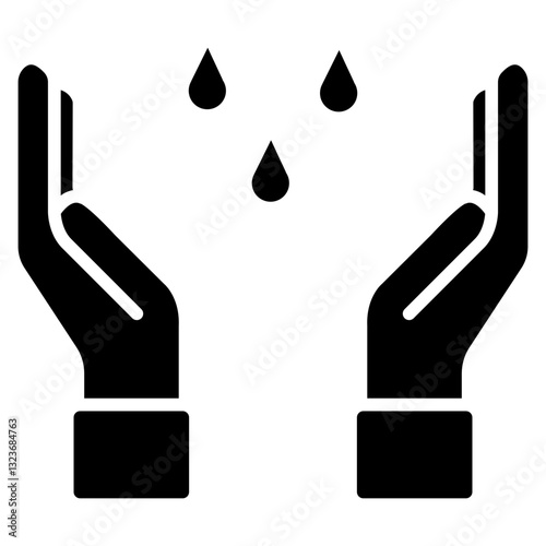 Save Water Line Icon Style