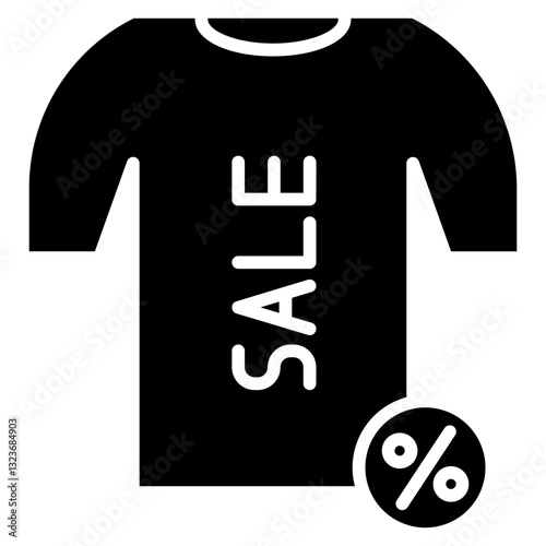 Shirt Sale Line Icon Style