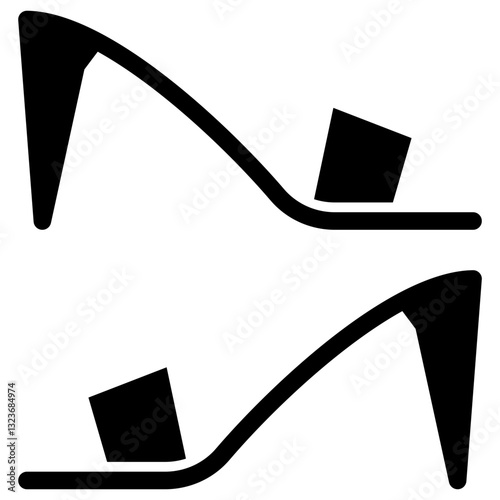Heel Sale Line Icon Style
