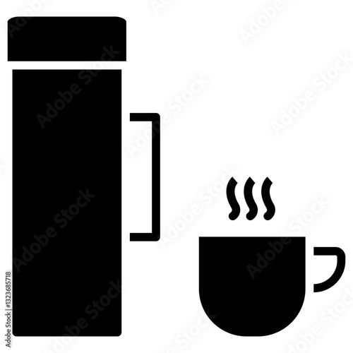Thermos Line Icon Style