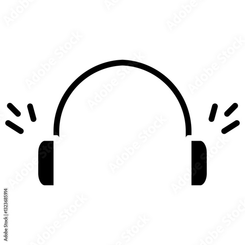 Earmuffs Line Icon Style