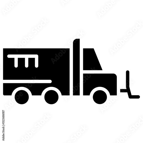 Snowplow Line Icon Style