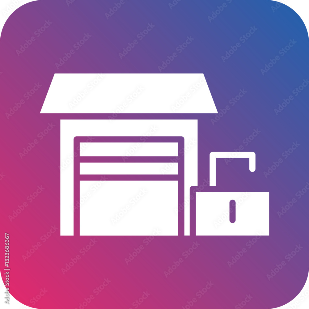 Warehouse Opened Icon Style