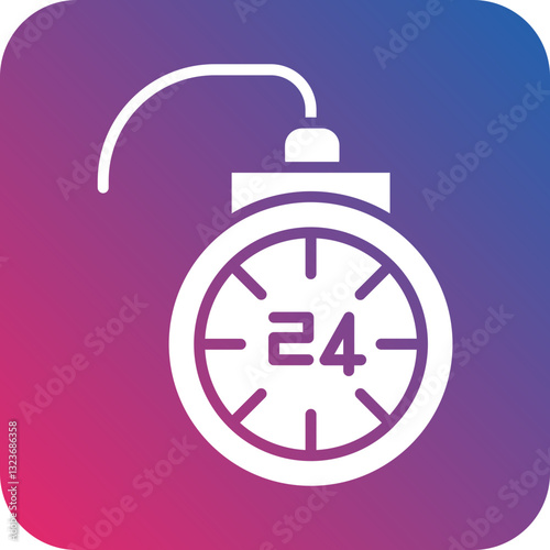 24 Hours Open Icon Style