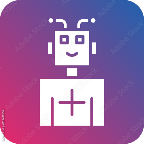 Robotic Nurse Icon Style