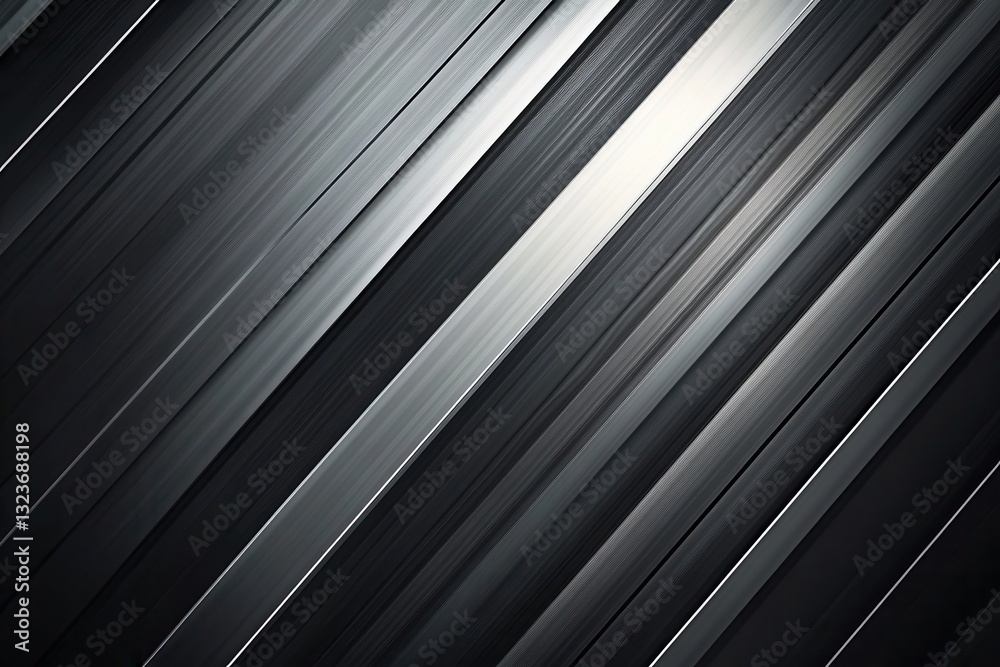 Obraz premium Metallic background with dynamic diagonal lines glowing in industrial style ideal for modern design applications and digital media