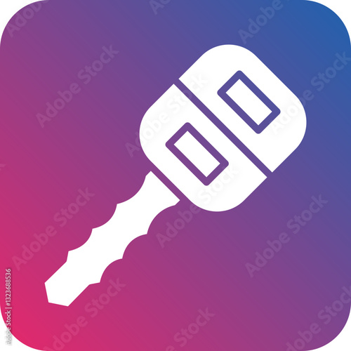 Car Key Icon Style