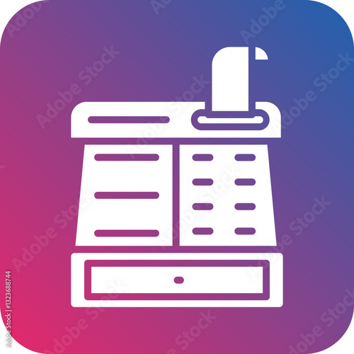 Cashier Machine Icon Style