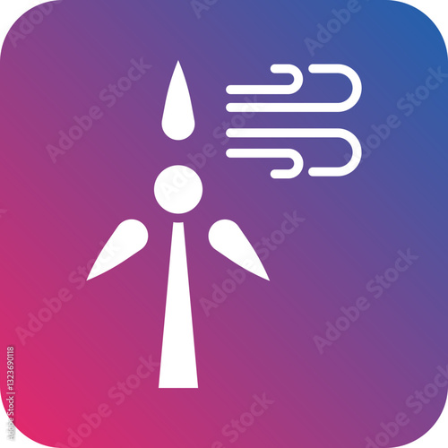 Wind Turbine Icon Style