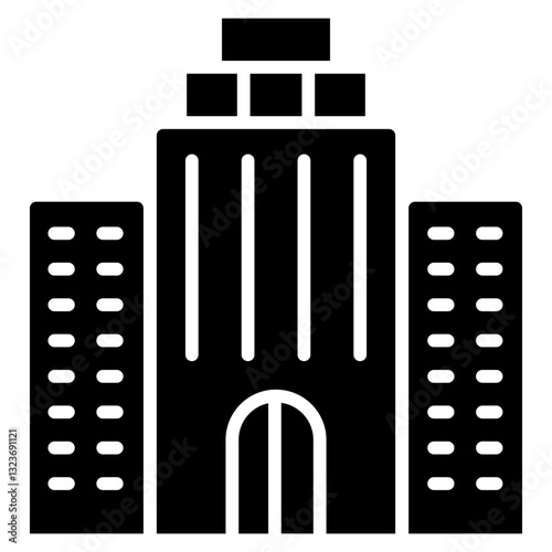 Apartments Line Icon Style