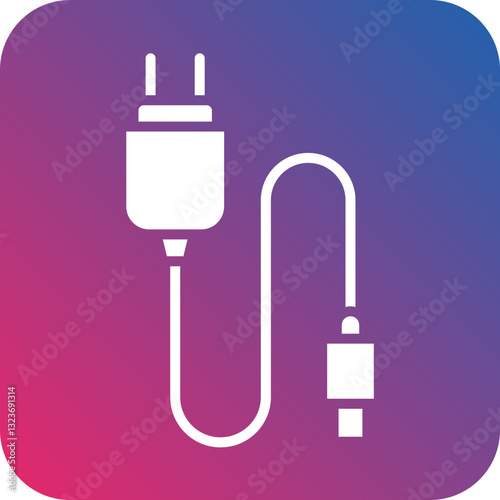 Smartphone Charger Icon Style