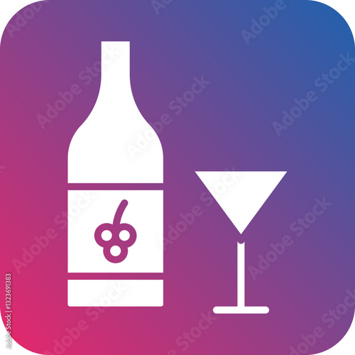 Red Wine Icon Style