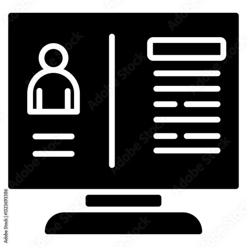 Web Portfolio Line Icon Style