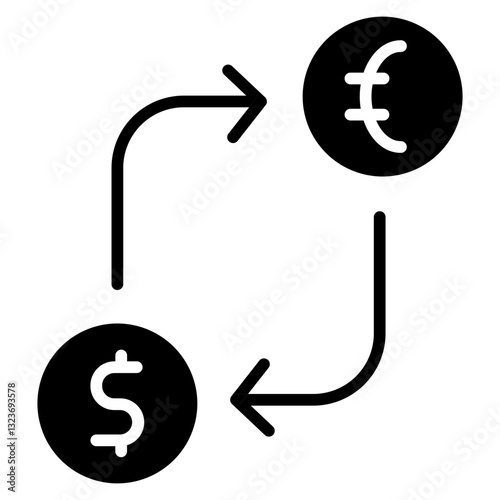 Money Exchange Line Icon Style