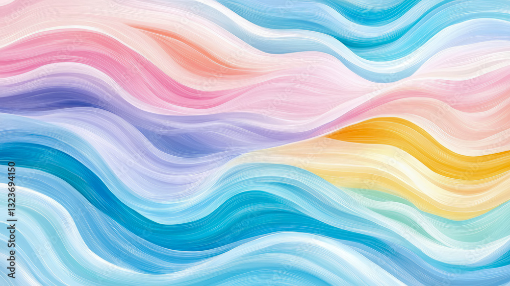 Pastel Dreamscape: Abstract Waves of Tranquility, Ideal for Calming Wall Art or a Serene Website Backdrop Pastel Dreamscape: Abstract Waves of Tranquility, Ideal for Calming Wall Art or a Serene Website Backdrop