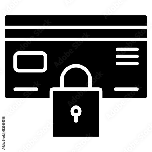 Card Blocked Line Icon Style