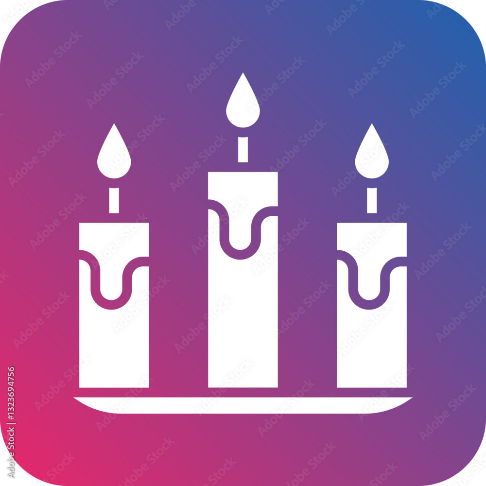 Candles Icon Style Candles Icon Style