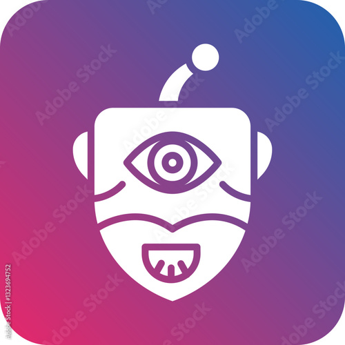 Cyclop Monster Icon Style