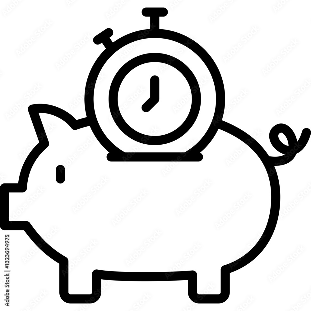 Obraz premium saving time icon