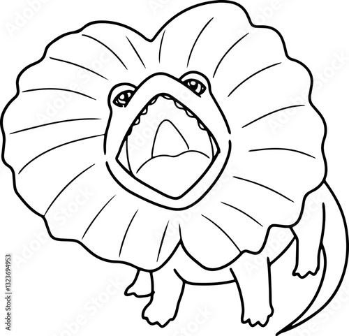 frilled lizard doodle reptiles