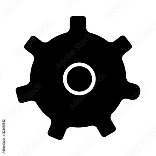 Cogwheel Line Icon Style