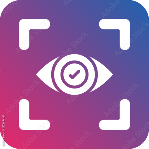 Eye Recognition Icon Style
