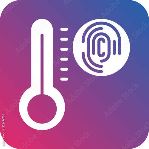 Biometric Thermostat Icon Style