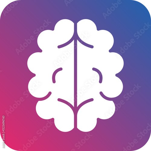 Human Brain Icon Style