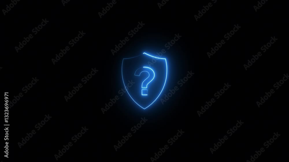 Question mark icon, problem sign. Animation of question mark with ...