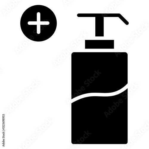 Hand Sanitizer Line Icon Style