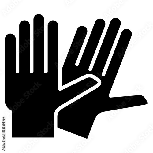 Gloves Line Icon Style