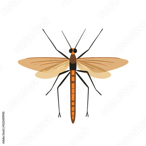 Very Simple flat 2D icon crane fly isolated on transparent background, vector, flat design, animation design, simple flat 2D icon, clipart