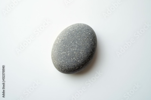 Stone tool on white background exhibiting primitive craft. AI image